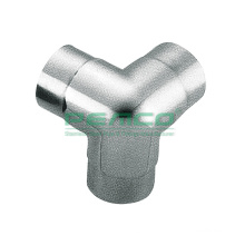 wholesale Railing Satin Round 304 316 Stainless Steel 3 Way Pipe Tube Connector fittings